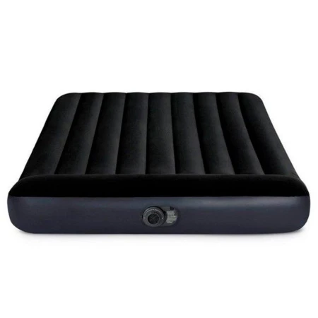 Матрас надувной двухместный флок ПВХ 203*152*25см с подголовником, встр.насосом 220В, до 272кг (3)