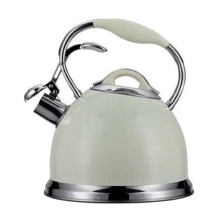 Чайник со свистком 2,5л нерж.сталь кремовый Tea 78-004 (6)