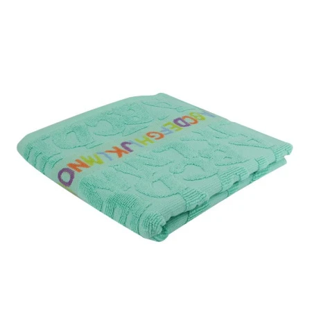 Полотенце махровое 50*90см жаккард ALPHABET ментол 450гр