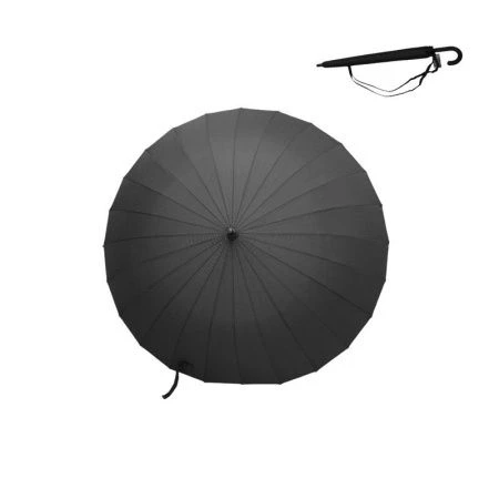 Зонт мужской трость автомат 24 спицы Kanzler ручка крюк кожа 805 Banders (12)