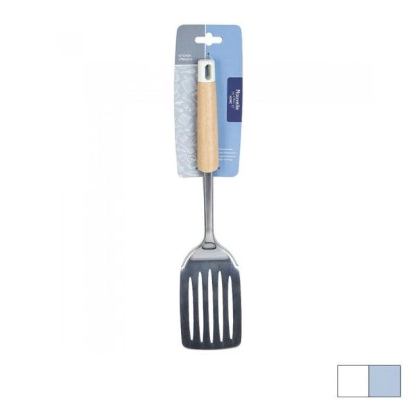 Лопатка поварская с прорезями 35,5*7,5*1,5см  нерж.сталь Emborio Steel 2 вида (упаковочный пакет)