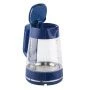 Чайник электрический 1,7л стекло Centek CT-1014 синий 2200Вт , LED-подсветка, STRIX контроллер (6)