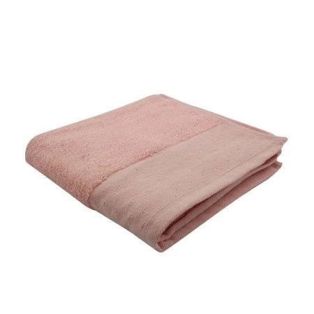 яяяПолотенце махровое 50*90см с бордюром КОНТЕЙ персик горох (пл.420)