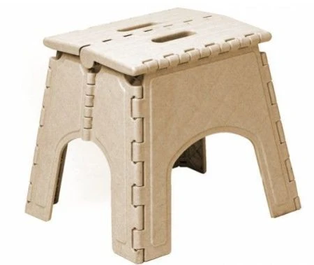 Табурет складной 280*330*290мм пластик беж.мрамор (8)