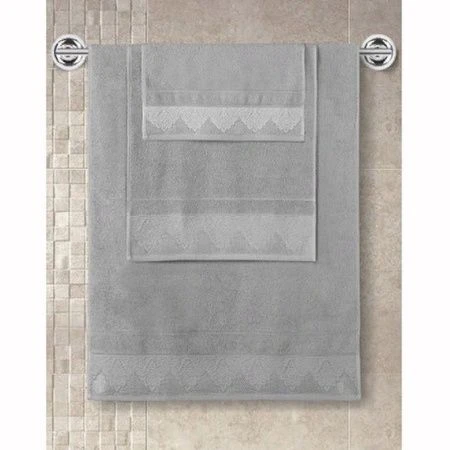 Полотенце махровое 50*90см жаккард Karna SIESTA (Серый) 380г