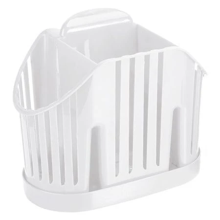 Сушилка для столовых приборов 3 секции пластик белый (16)