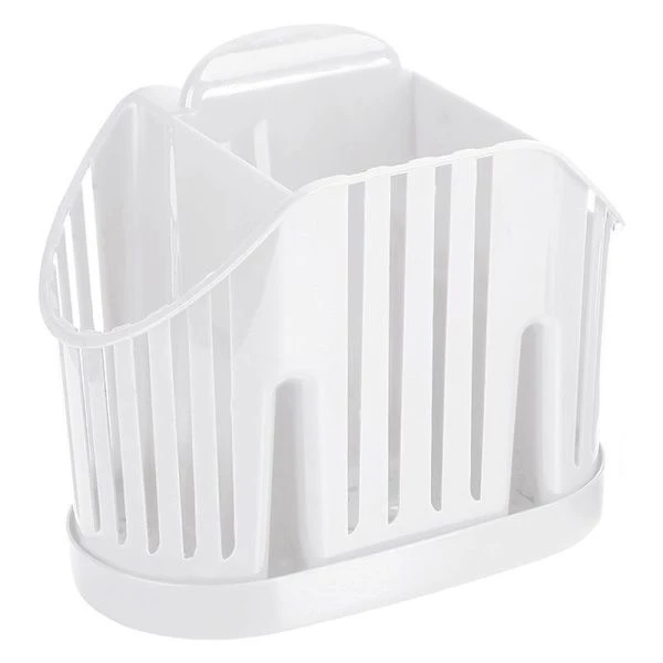 Сушилка для столовых приборов 3 секции пластик белый (16)