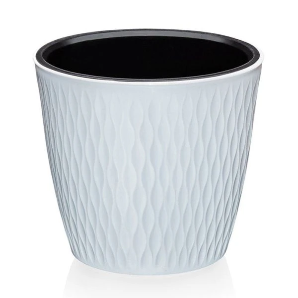 Кашпо 2,3л пластик Kerama белый (36)