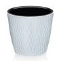 Кашпо 2,3л пластик Kerama белый (36)