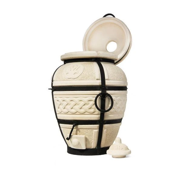 Тандыр 95л глина АТАМАН с откидной крышкой (1)