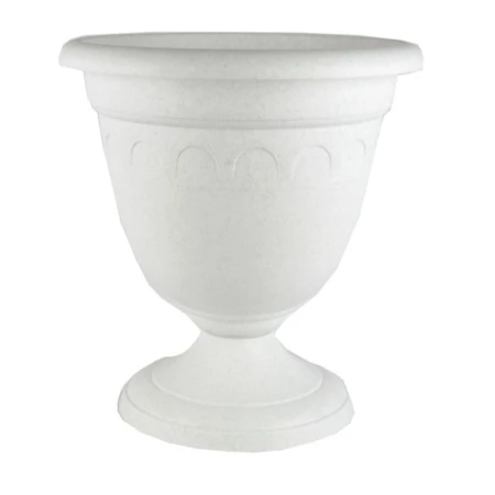 Вазон высокий 8,1л d30см пластик КОЛЫВАНЬ мрамор (7)