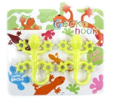 Набор крючков пластик 2шт. на присосках Ящерка Большие JC-1008 (240)