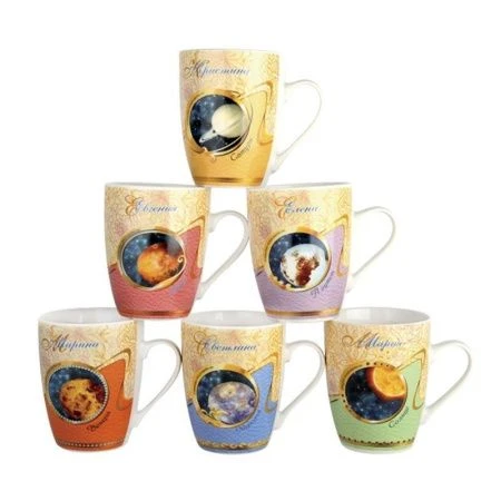 Кружка 340мл фарфор имена женские-планеты бочка VHYC140-18 (36)
