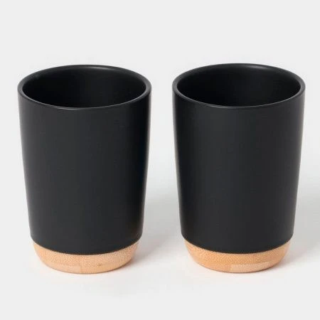 Набор для ванной "Эко" 4 предмета (мыльница. дозатор для мыла, 2 стакана), цвет черный   6851677