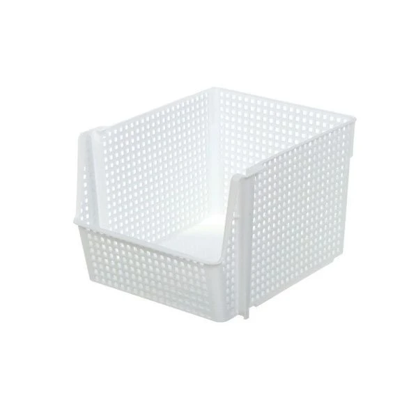 Корзина 10л 294*250*180мм пластик ЛОФТ белая штабелируемая (12)