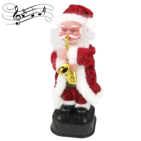 Фигурка новогодняя музыкальная ДЕД МОРОЗ 20см музыкант Фигурка новогодняя музыкальная ДЕД МОРОЗ 20см музыкант