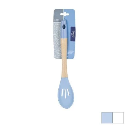 Ложка поварская 32*6*2см Emborio Silicone с прорезями 2 вида (48)