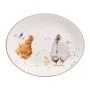 Блюдо 31,5*25,5*3см керамика FUNNY HENS овальное (12)