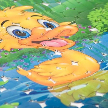 Коврик противоскользящий ПВХ 67*36см овальный Утёнок (16)