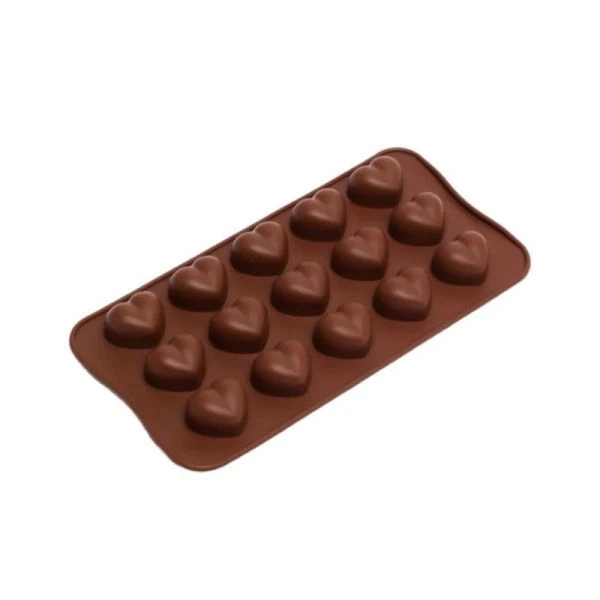 Форма для льда 15 ячеек 20,5*10,5см силикон Сердце DF-546 (240)