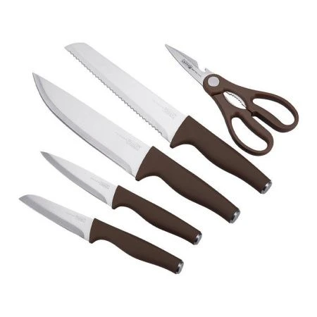 Набор ножей 5пр нерж.сталь Tallone пласт.ручки soft-touch, на пласт.подствке черный 72-203 (6)