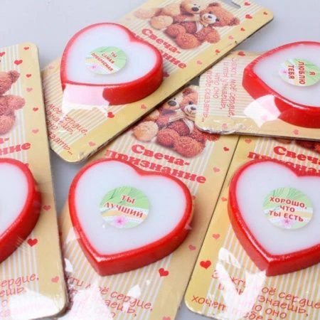 Свеча парафин Признание сердца 6265