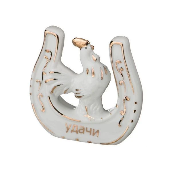 Подкова ПЕТУХ 8*8*2см фарфор