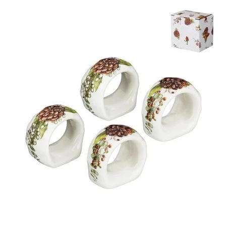 Кольца для салфеток набор 4шт 5*3*4,5см фарфор Celebration (72)