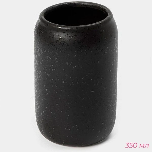 Набор для ванной "Венера", 3 предмета (мыльница, дозатор для мыла, стакан), цвет черный 4481949