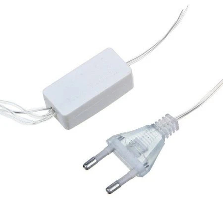 Эл.гирлянда 2м 10LED с насадками Новогодняя елочка шамп пост.свеч ПВХ прозр коннект 220В СНОУ БУМ