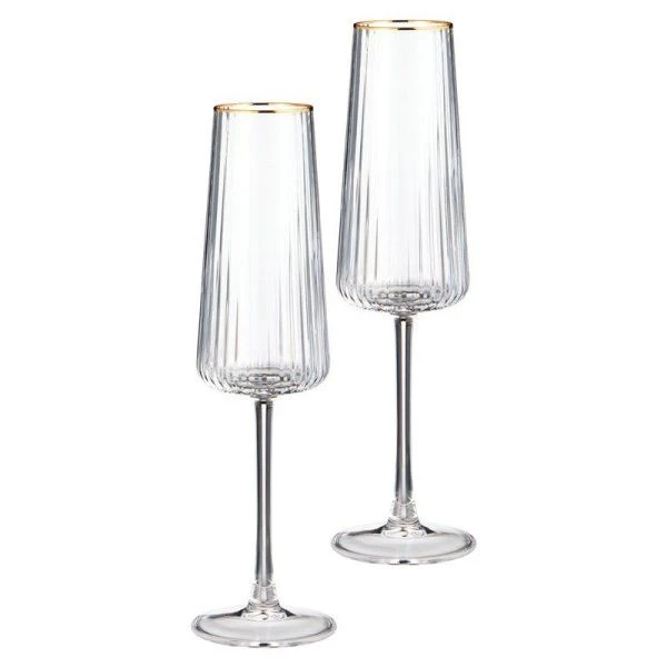 Бокалы для шампанского набор 2шт 250мл стекло Perfo (12)