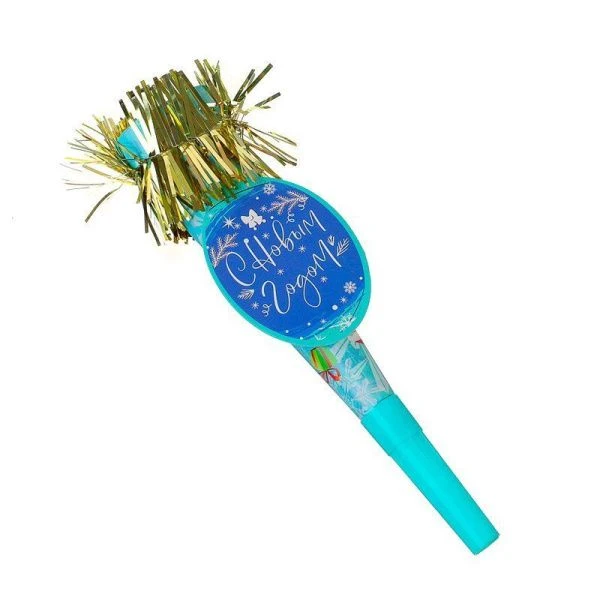 Гудки с новогодним декором, 6 шт, 19,5 см, пластик