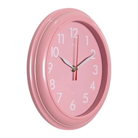 Часы настенные 22,5*26,5см пластик РУБИН Легкость розовый (10)