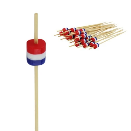 Шпажки для канапе бамбук 12см 50шт ТРИКОЛОР (200) JC-7917