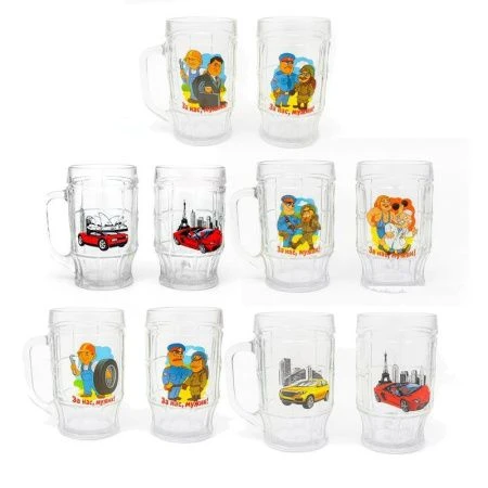 Кружки пивные набор 2шт 330мл стекло (4)