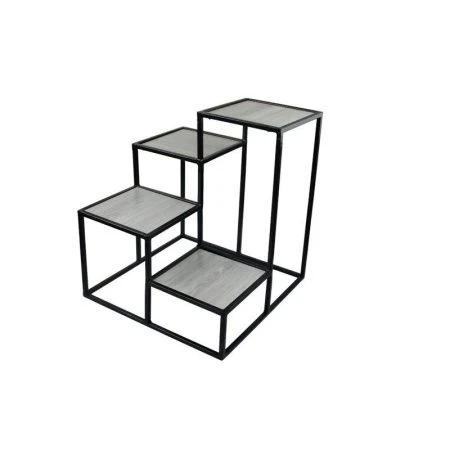 Подставка для цветов металл Пирамида горка чёрная 42*37*37см  (1)