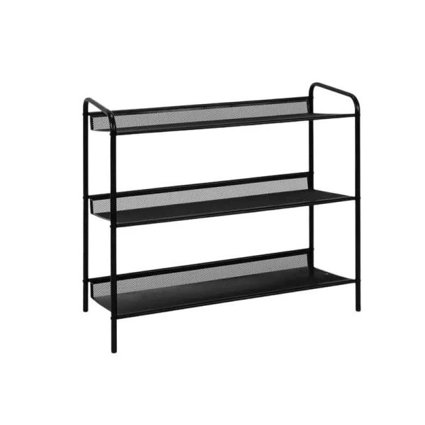 Полка для обуви 3 секции 64,5*27*60см металл ЖЕНЕВА 23 черная (1)