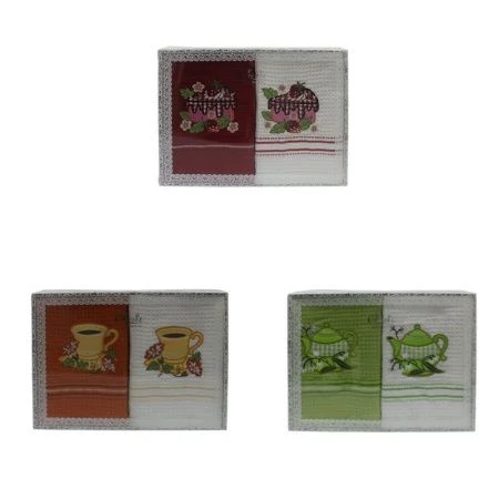 яяяНабор полотенец вафельные 2пр 45*70см 4293012