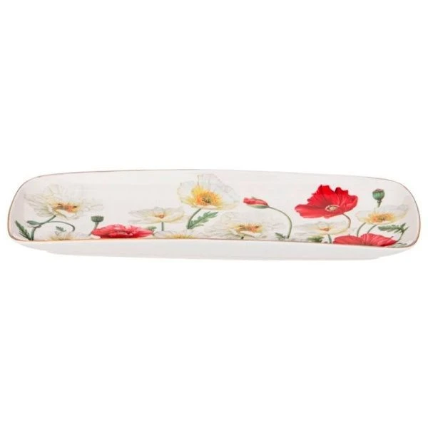 Блюдо 30,5см фарфор МАКИ прямоугольное (24)