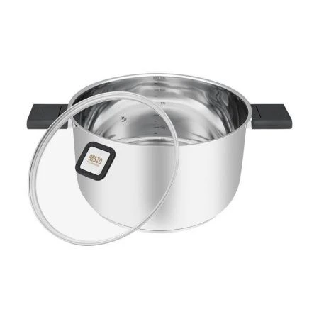 Кастрюля 5,8л h14см нерж.сталь ANSER со стекл.крышкой 24см (6)