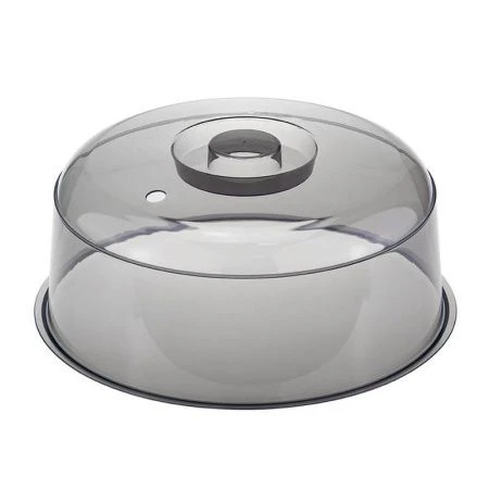 Крышка для СВЧ 24,5см прозрачная черная (24)