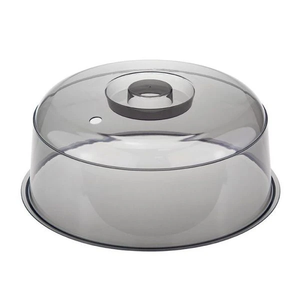 Крышка для СВЧ 24,5см прозрачная черная (24)