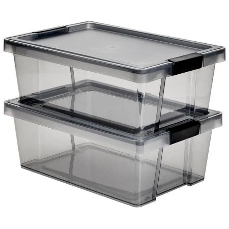 Контейнер для хранения 7,5л пластик ХЕНДИ черный прозрачный (17)