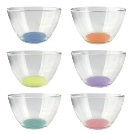 Салатник 19см стекло ЛАК МИКС NEW Гладкий (6)