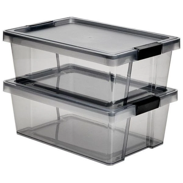 Контейнер для хранения 7,5л пластик ХЕНДИ черный прозрачный (17)