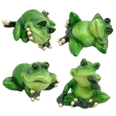 Фигурка Лягушка полистоун 5х5х7см 4 вида (144)