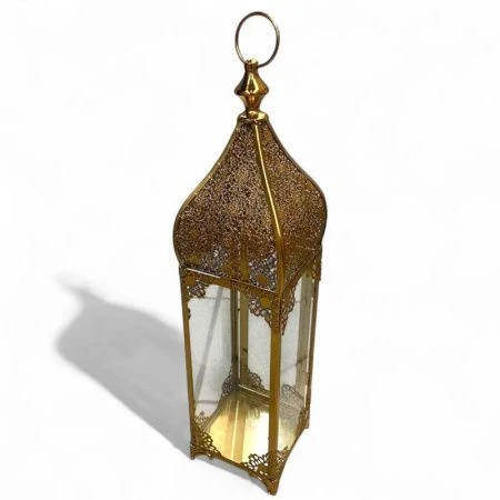 Фонарь 60*13,5*13,5см металл Восточный Лейтмотив золотистый