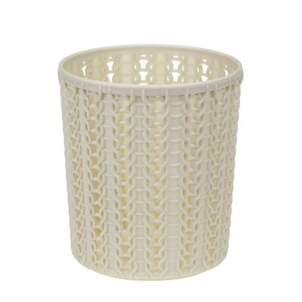 Подставка универсальная пластик ВЯЗАНИЕ Белый ротанг круглая (20)