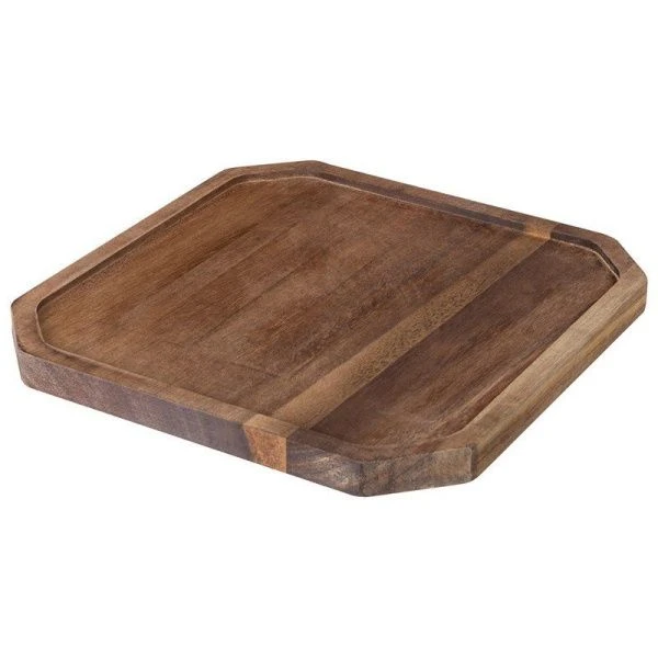 Фруктовница 21*8см стекло/дерево на подставке (8)