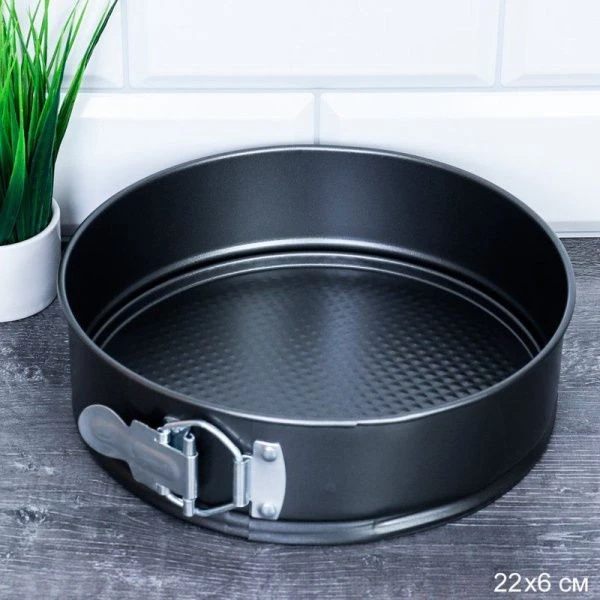 Форма для выпечки разъемная 22*6см угл.сталь круглая RSD-29